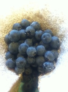 blueberries garnish cake